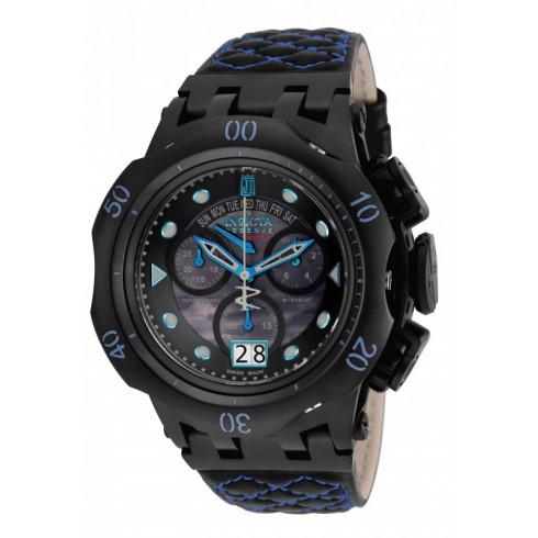 Invicta Jason Taylor Chronograph Black Dial Black and Blue Leather Men's Watch 17182 watches