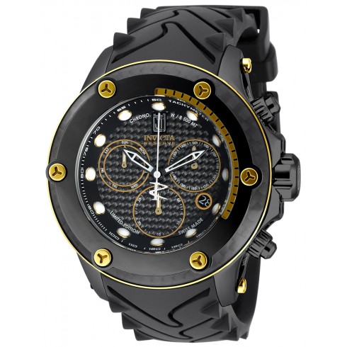 Invicta Jason Taylor Chronograph Black Dial Black Polyurethane Men's Watch 17822 watches