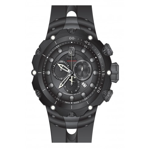 Invicta Jason Taylor Chronograph Black Dial Stainless Steel Black Polyurethane Band Men's Watch 14422 watches