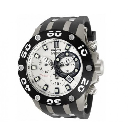 Invicta Jason Taylor Chronograph Silver Dial Black Rubber Men's Watch 12948 watches