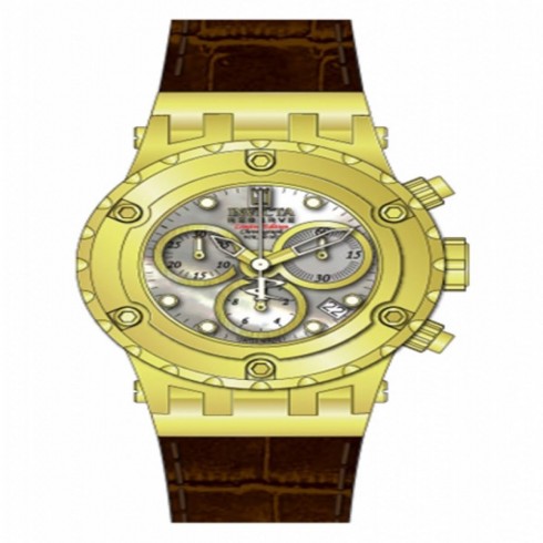 Invicta Jason Taylor Chronograph Silver Dial Brown Leather Ladies Watch 14605 watches