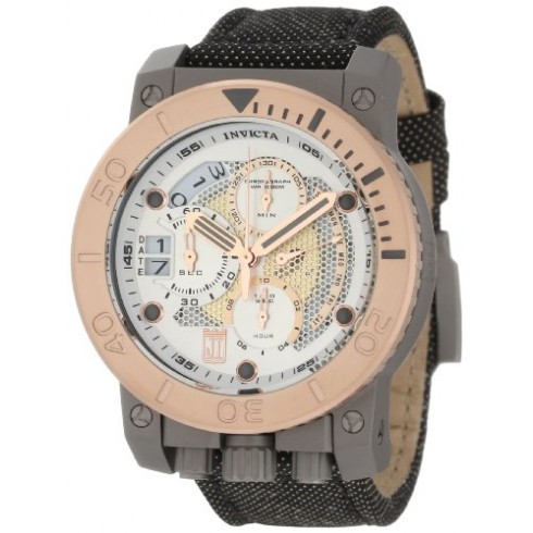 Invicta Jason Taylor Chronograph Silver Dial Rose Gold-Tone Titanium Men's Watch 13050 watches