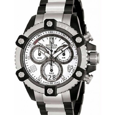 Invicta Jason Taylor Chronograph Silver Dial Two-tone Stainless Steel Men's Watch watches