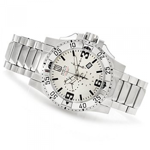 Invicta Jason Taylor Chronograph Silver-tone Dial Stainless Steel Men's Watch 14450 watches