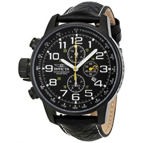 Invicta Lefty Chronograph Black Dial Black PVD Stainless Steel Men's Watch 3332 watches
