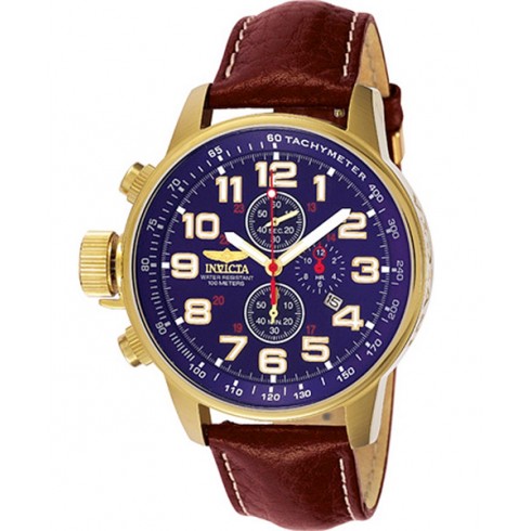 Invicta Lefty Chronograph Blue Dial Gold-tone Stainless Steel Men's Watch 3329 watches