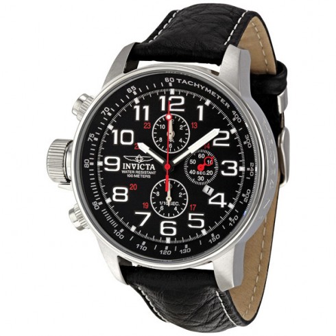 Invicta Lefty Terra Military Chronograph Black Dial Stainless Steel Men's Watch 2770 watches