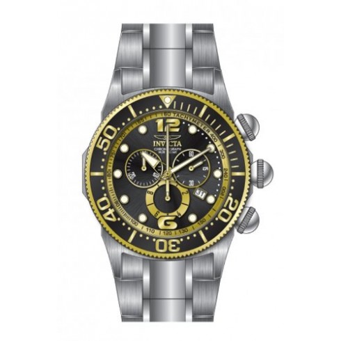 Invicta Lupah Chronograph Black Dial Stainless Steel Men's Watch 14197 watches