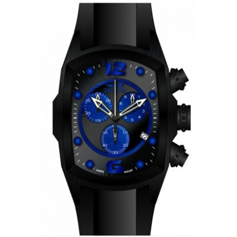 Invicta Lupah Chronograph Blue Dial Black Polyurethane Band Men's Watch 14016 watches