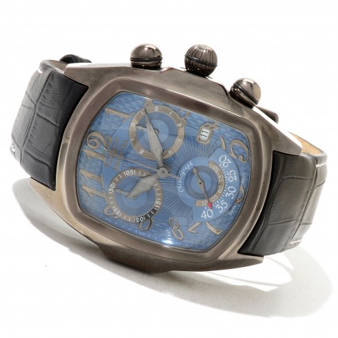 Invicta Lupah Chronograph Blue Dial Gunmetal-Tone Stainless Steel Men's Watch 13007 watches