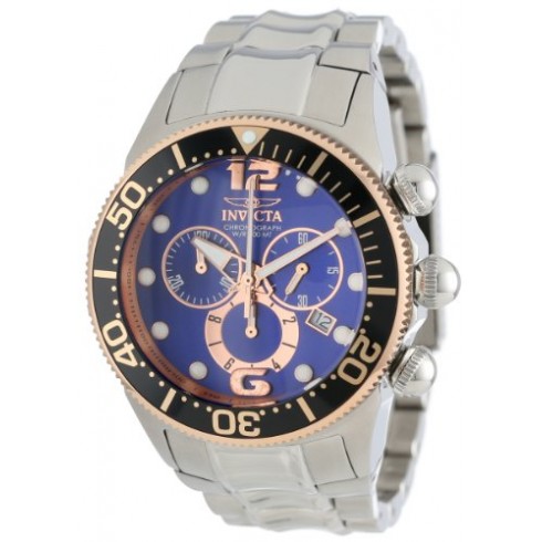 Invicta Lupah Chronograph Blue Dial Stainless Steel Men's Watch 14203 watches