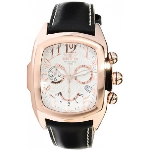 Invicta Lupah Chronograph Silver Dial Rose Gold-Tone Stainless Steel Men's Watch 13694 watches
