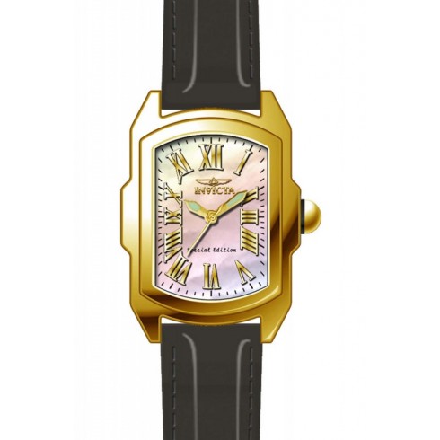 Invicta Lupah Mother of Pearl Dial Black Leather Ladies Watch 20457 watches