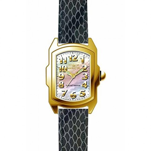 Invicta Lupah Mother of Pearl Dial Grey Leather Ladies Watch 19017 watches