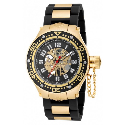 Invicta Mechanical Corduba Black Skeleton Black Polyurethane Men's Watch 17248 watches