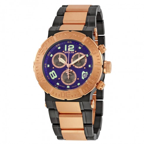 Invicta Men's Reserve Collection Chronograph 18k Rose Gold-Plated and Black Stainless Steel Watch 6765 watches