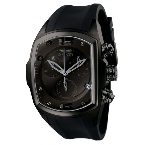 Invicta Men's Lupah Chronograph Black Dial Black Ion-plated Black Rubber Watch 6724 watches