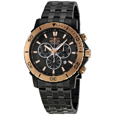 Invicta Men's Pro Diver Collection Chronograph Black Ion-Plated Stainless Steel Watch 6791 watches