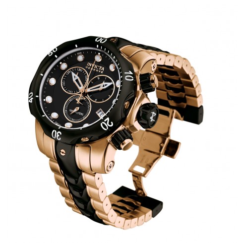 Invicta Men's Reserve Collection Black Ion-Plated and Rose-Gold Tone Chronograph Watch 5728 watches
