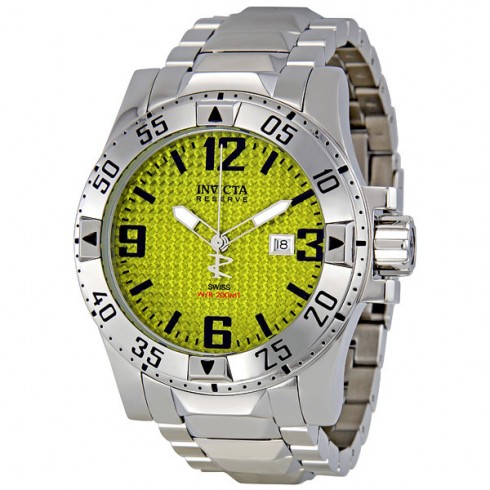 Invicta Men's Signature Reserve 200 Meter Yellow Dial Swiss Dive Watch 7264 watches