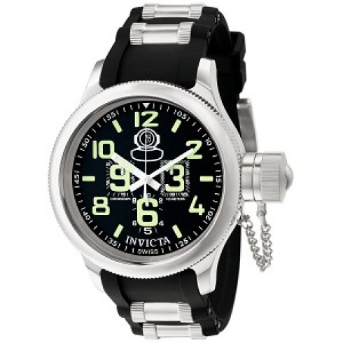 Invicta Men's Signature Russian Diver Quinotaur Chronograph Black Face Watch 7237 watches