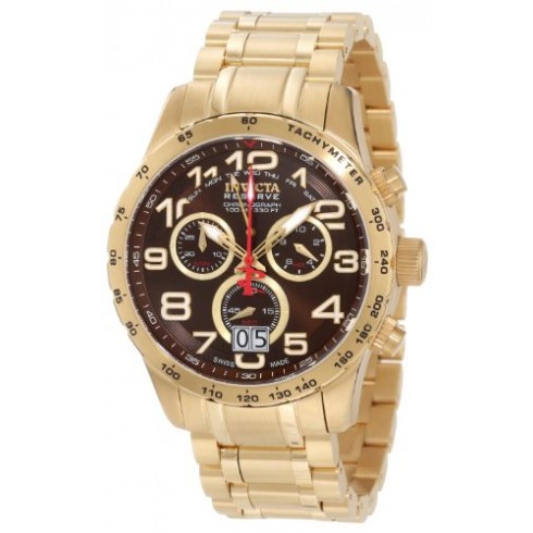 Invicta Military Reserve Chronograph Brown Dial Gold-plated Men's Watch 10742 watches