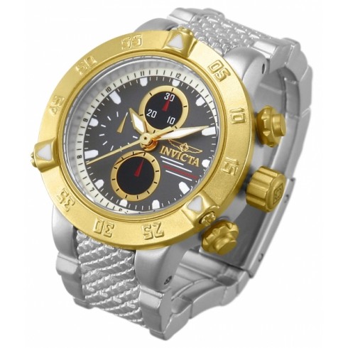 Invicta Miniature Subaqua Noma III Two Tone Steel Gunmetal Dial Desk Clock 13819 watches