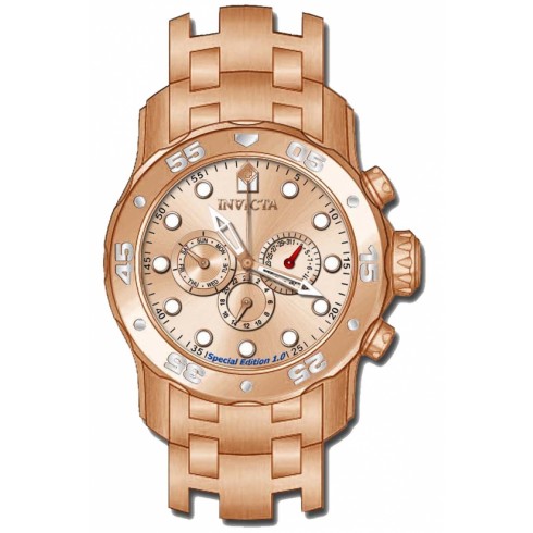 Invicta Multi-Function Rose Dial Rose Gold-tone Men's Watch 15047 watches