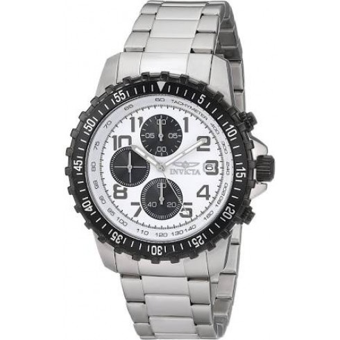 Invicta Pilot Collection Chronograph White Dial Stainless Steel Men's Watch 5999 watches