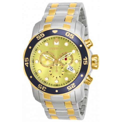 Invicta Pro Dive Chronograph Champagne Dial Two-tone Men's Watch 80080 watches