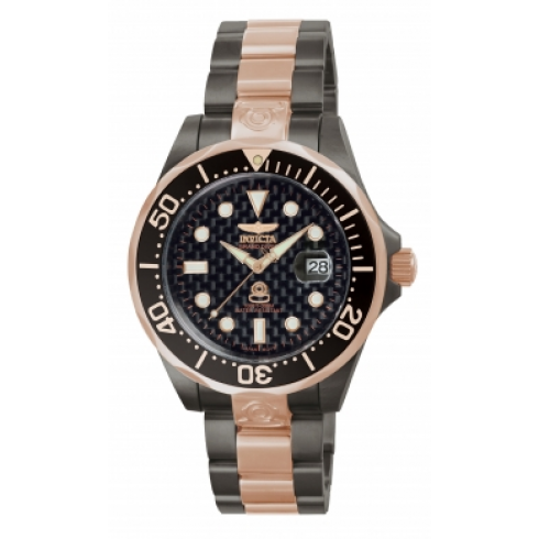 Invicta Pro Diver Automatic Black Carbon Fiber Dial Two-tone Men's Watch 10643 watches