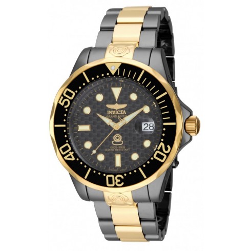 Invicta Pro Diver Automatic Black Carbon Fiber Dial Two-tone Men's Watch 15846 watches
