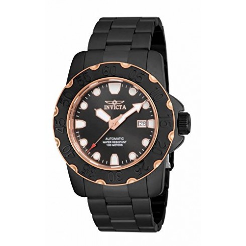Invicta Pro Diver Automatic Black Dial Black Ion-plated Men's Watch 17092 watches