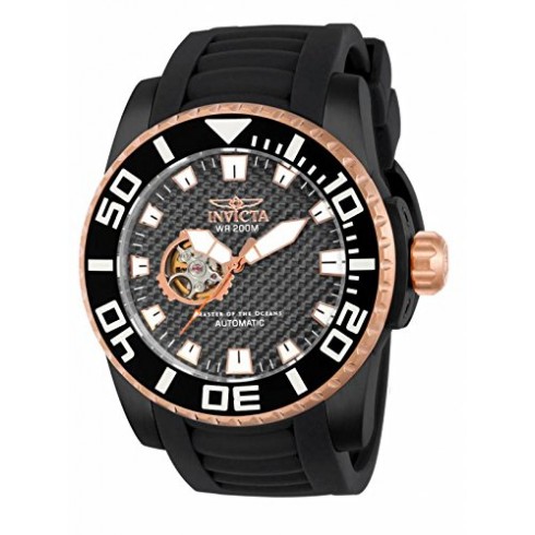 Invicta Pro Diver Automatic Black Dial Black Polyurethane Men's Watch 14686 watches