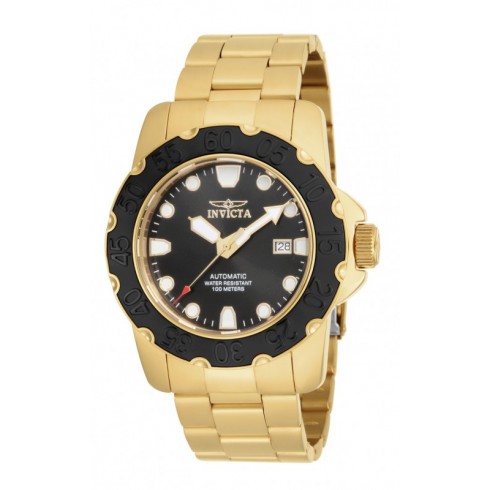 Invicta Pro Diver Automatic Black Dial Yellow Gold-plated Men's Watch 17090 watches