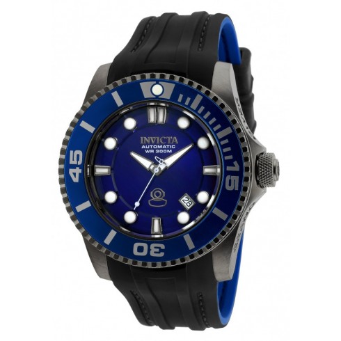 Replica Invicta Pro Diver Automatic Blue Dial Black and Blue Polyurethane Men's Watch 20204 Watch