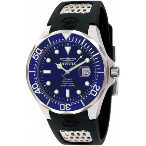 Invicta Pro Diver Automatic Blue Dial Black Polyurethane Men's Watch 11752 watches