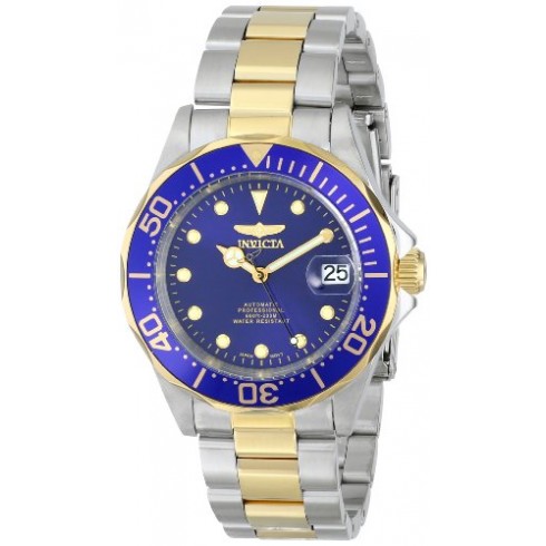 Invicta Pro Diver Automatic Blue Dial Two-tone Stainless Steel Men's Watch 17042 watches
