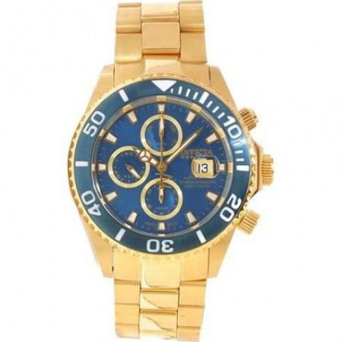 Invicta Pro Diver Automatic Chronograph Blue Dial Gold-plated Men's Watch 13011 watches