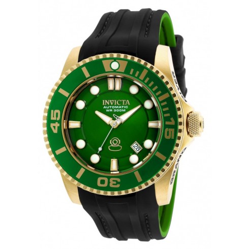 Invicta Pro Diver Automatic Green Dial Black and Dark Green Polyurethane Men's Watch 20202 watches