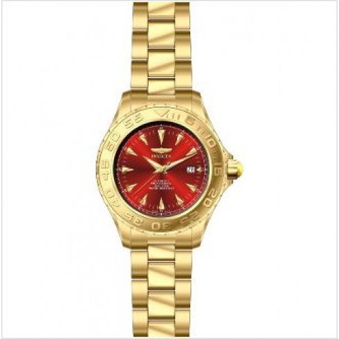 Invicta Pro Diver Automatic Red Dial Gold-Tone Stainless Steel Men's Watch 80259 watches