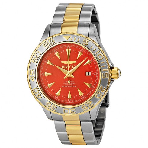 Invicta Pro Diver Automatic Red Dial Two-Tone Stainless Steel Men's Watch 80262 watches