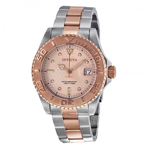 Invicta Pro Diver Automatic Rose Dial Two-tone Men's Watch 14344 watches