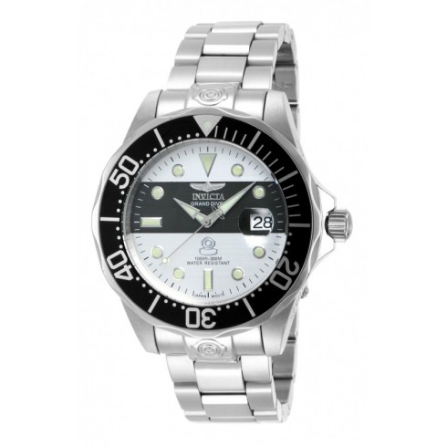 Invicta Pro Diver Automatic Silver and Dark Grey Dial Stainless Steel Men's Watch 16130 watches