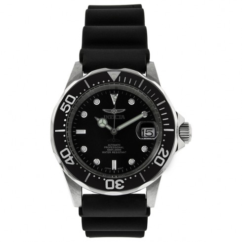 Invicta Pro Diver Automatic Steel Black Rubber Men's Watch 9110 watches