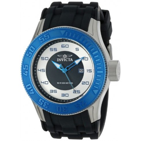 Invicta Pro Diver Black and Silver Dial Black Silicone Men's Watch 14833 watches