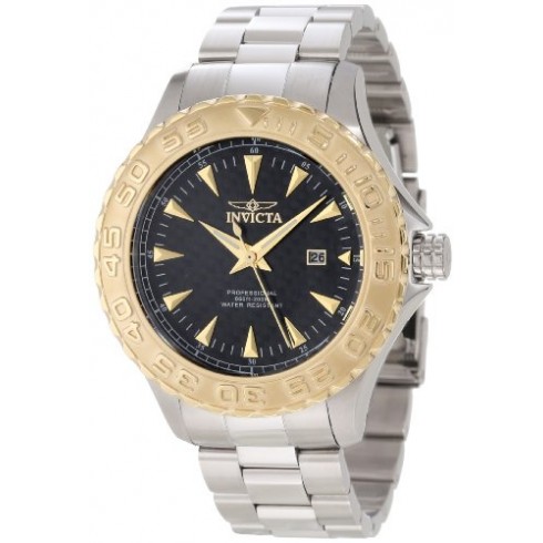 Invicta Pro Diver Black Carbon Fiber Dial Stainless Steel Men's Watch 12556 watches
