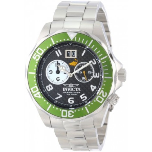 Invicta Pro Diver Black Carbon Fiber Dial Stainless Steel Men's Watch 14443 watches