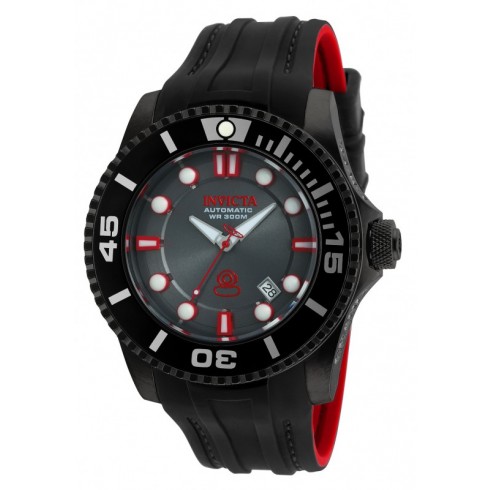 Invicta Pro Diver Automatic Black Dial Black and Red Silicone Men's Watch 20205 watches
