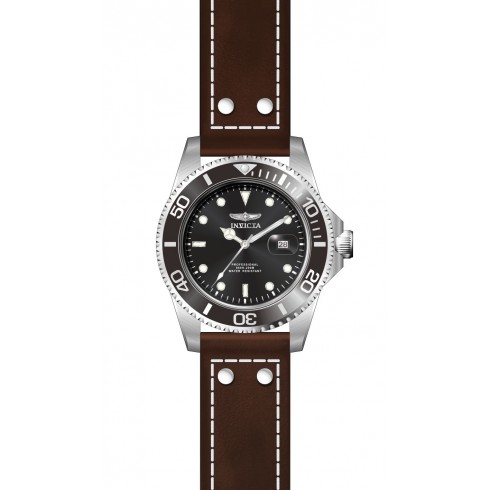 Invicta Pro Diver Black Dial Black Bezel Brown Leather Men's Watch 22069 watches